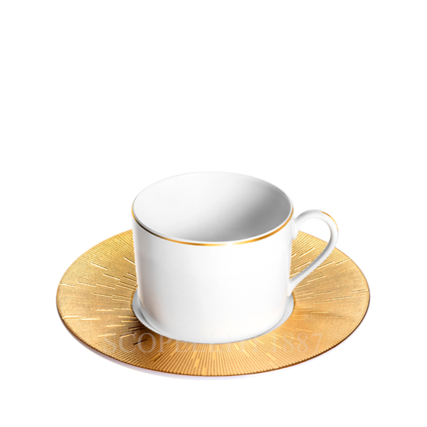 haviland infini prestige tea cup and saucer gold