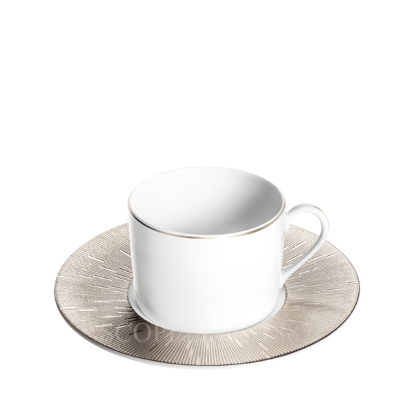 haviland infini prestige tea cup and saucer platine