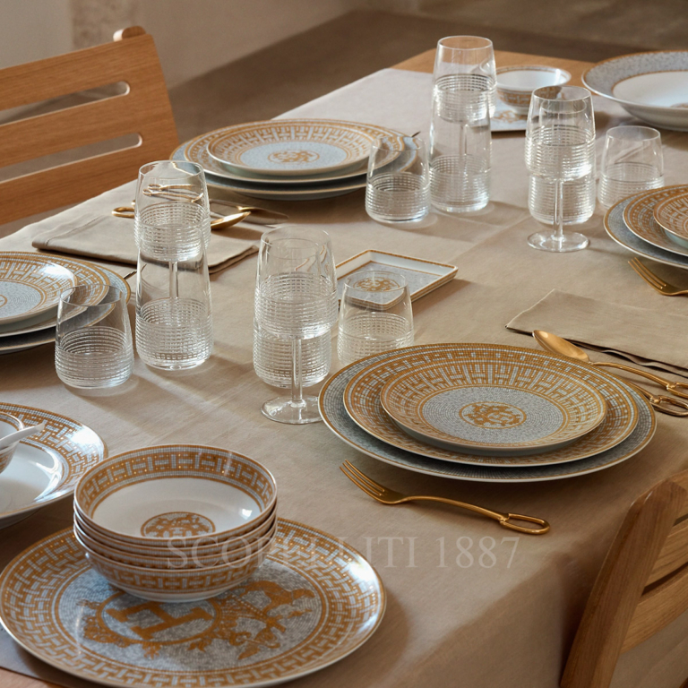 hermes dinnerware gold mosaique