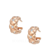 Fabergé 18kt Rose Gold Diamond Hoop Earrings Treillage