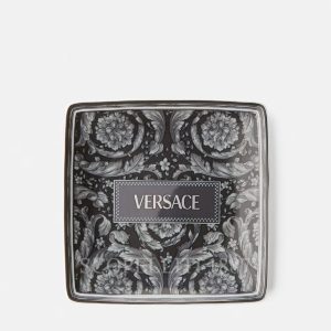 versace barocco black square tray small