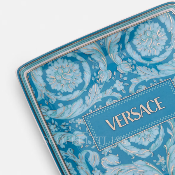 versace barocco blue square tray small