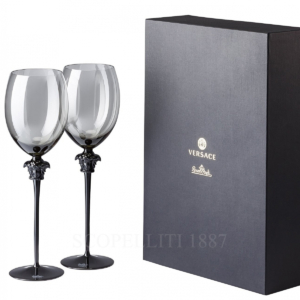 versace medusa lumiere haze red wine glass