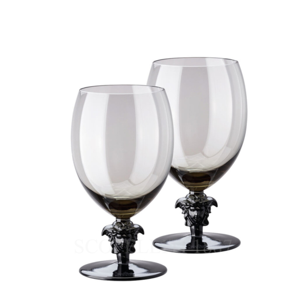 versace water glass medusa lumiere haze set of 2