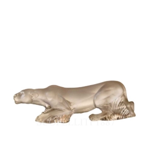 lalique lioness sculpture gold