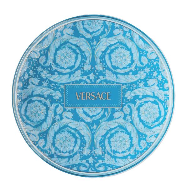 versace presentation plate barocco teal