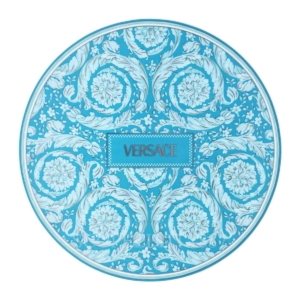 versace presentation plate barocco teal