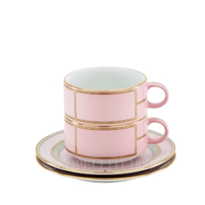 ginori 1735 tea set for 2 people diva pink