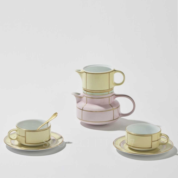 ginori 1735 tea set for 2 people diva yellow