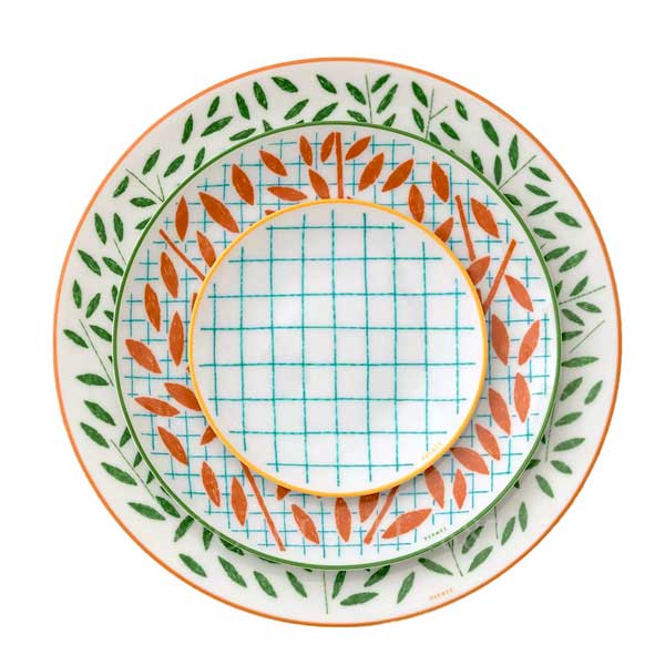 hermes a walk in the garden dinnerware