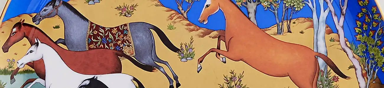 hermes cheval dorient porcelain tableware collection with horses