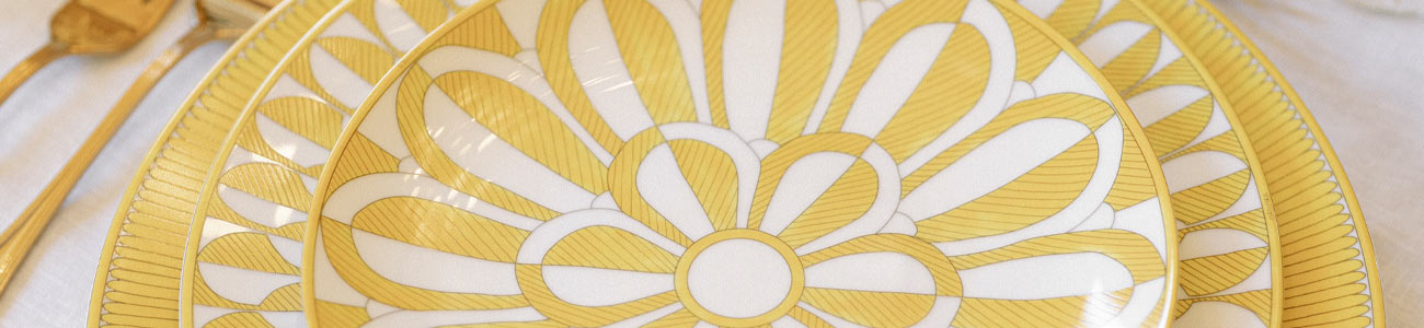 hermes soleil d hermes tableware yellow