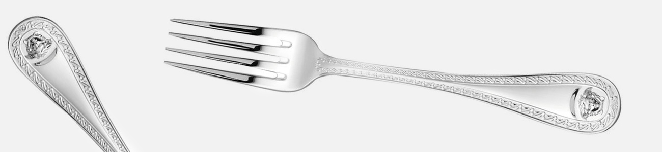 versace medusa cutlery silver