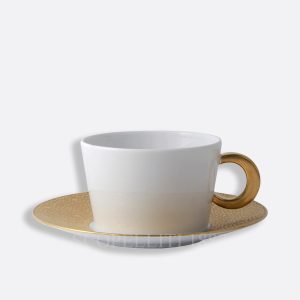 bernardaud breakfast cup and saucer ecume gold