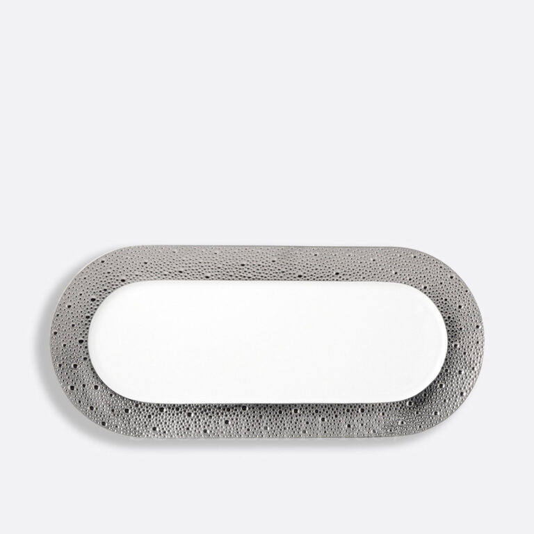 bernardaud cake platter ecume platine