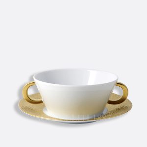 bernardaud cream cup and saucer ecume gold