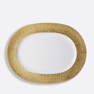 bernardaud oval platter large ecume gold