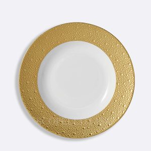 bernardaud rim soup plate ecume gold