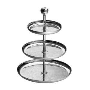 christofle jardin d eden 3 tier dessert stand