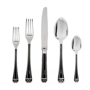 christofle talisman black 5 piece place setting