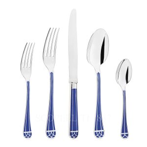 christofle talisman blue 5 piece place setting