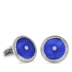 faberge cufflinks blue diamond