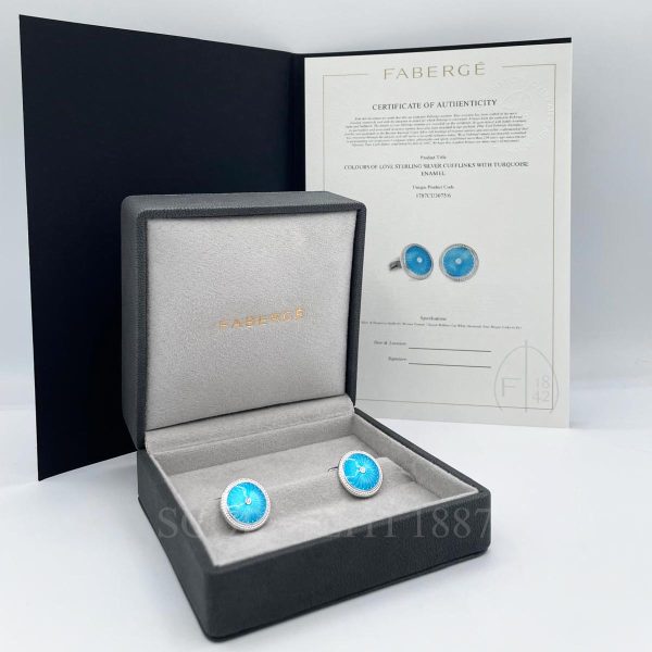 faberge cufflinks turquoise