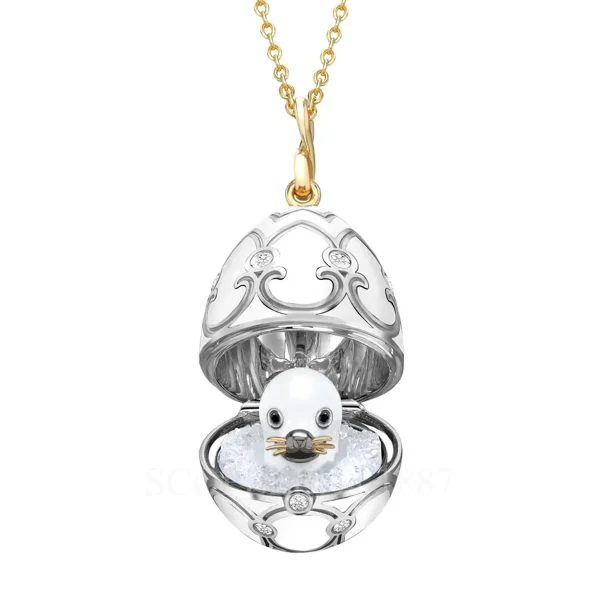 fabergé seal surprise egg pendant