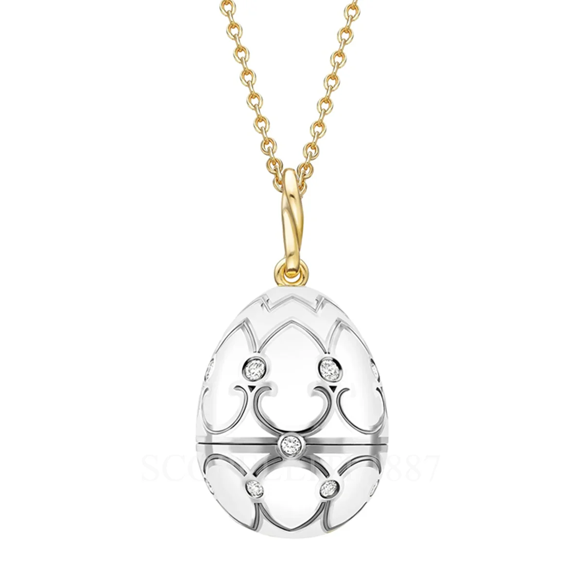 fabergé seal surprise egg pendant closed