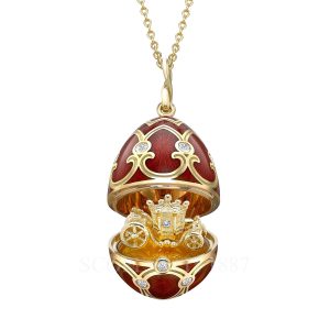 faberge gold state coach surprise locket