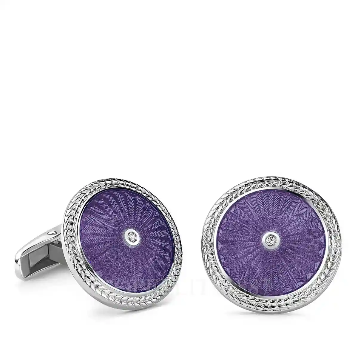 faberge sterling silver purple cufflinks