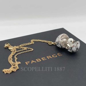 faberge egg pendant with seal pup locket white heritage