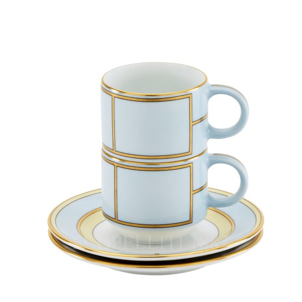 ginori 1735 coffee set diva light blue