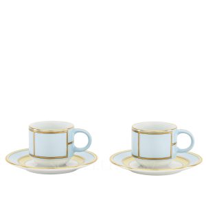 ginori 1735 coffee set for 2 people diva light blue