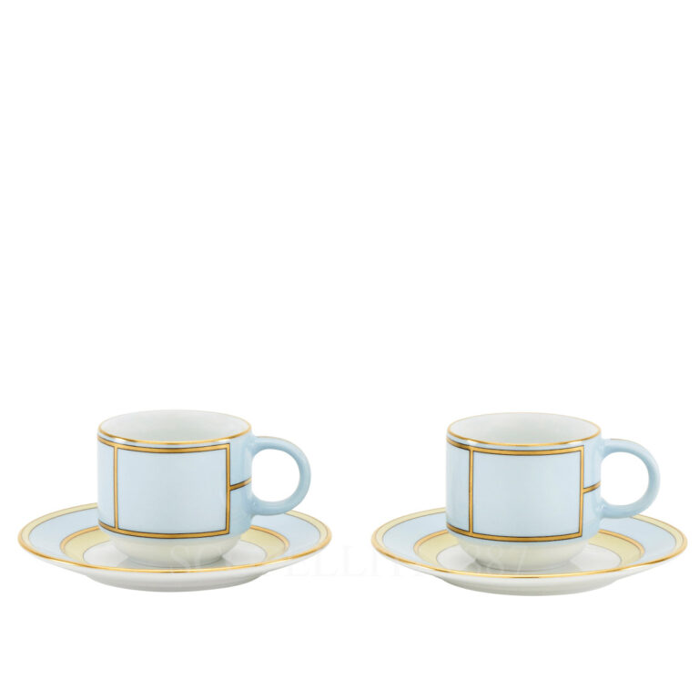 ginori 1735 coffee set for 2 people diva light blue