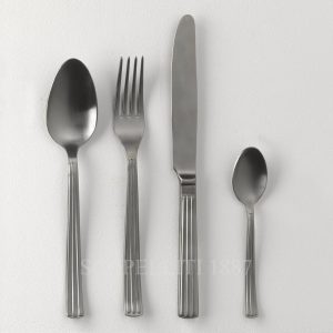 ginori 1735 cutlery set diana black brushed