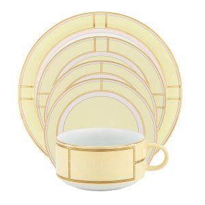 ginori 1735 dinner set diva yellow