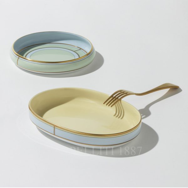 ginori 1735 pickle dish diva light blue