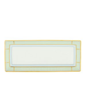 ginori 1735 rectangular tray diva green