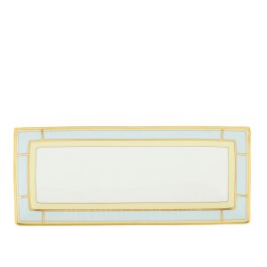 ginori 1735 rectangular tray diva light blue