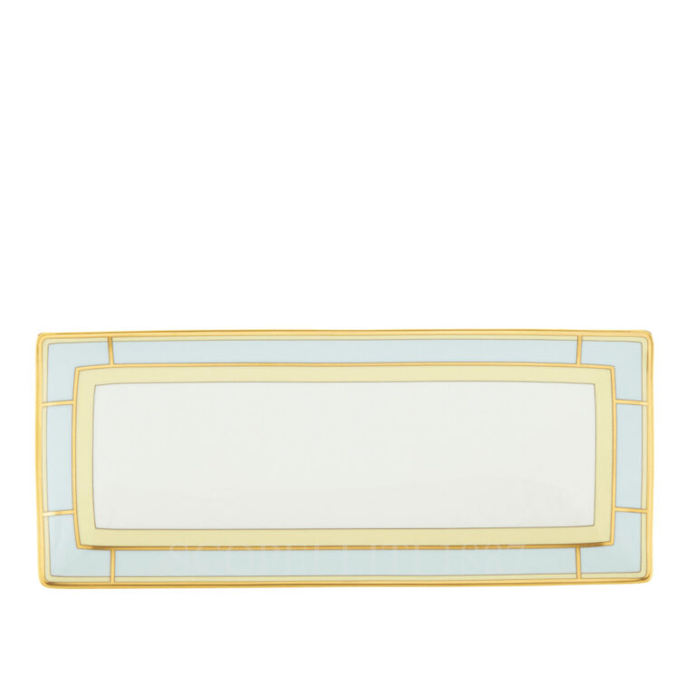 ginori 1735 rectangular tray diva light blue