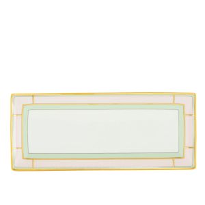 ginori 1735 rectangular tray diva pink