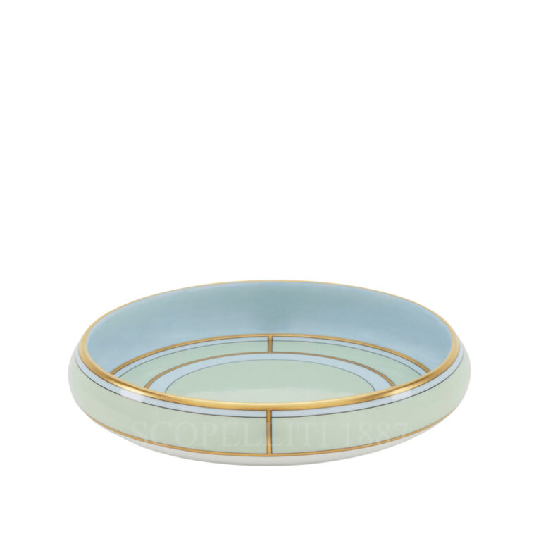 ginori 1735 round change tray diva green