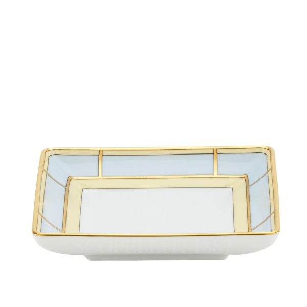 ginori 1735 square tray diva light blue