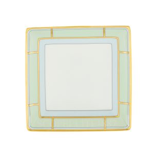 ginori 1735 square tray diva green