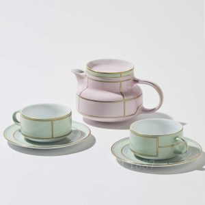 ginori 1735 tea set for 2 people diva green