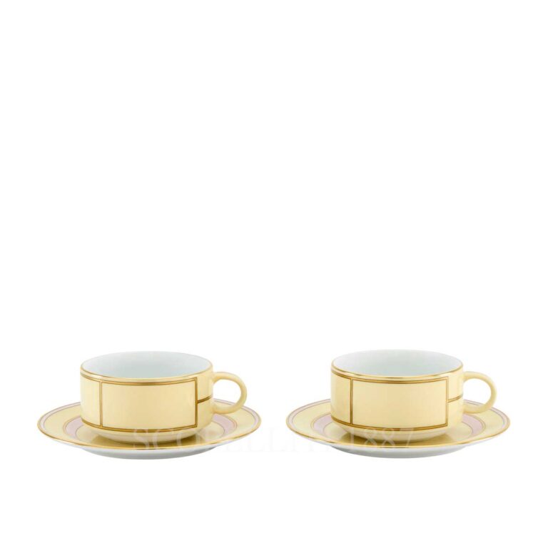 ginori 1735 tea set for 2 diva yellow