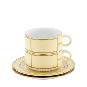 ginori 1735 tea set for 2 people diva yellow