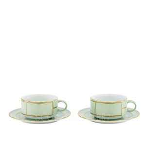 ginori 1735 tea set for two people diva green