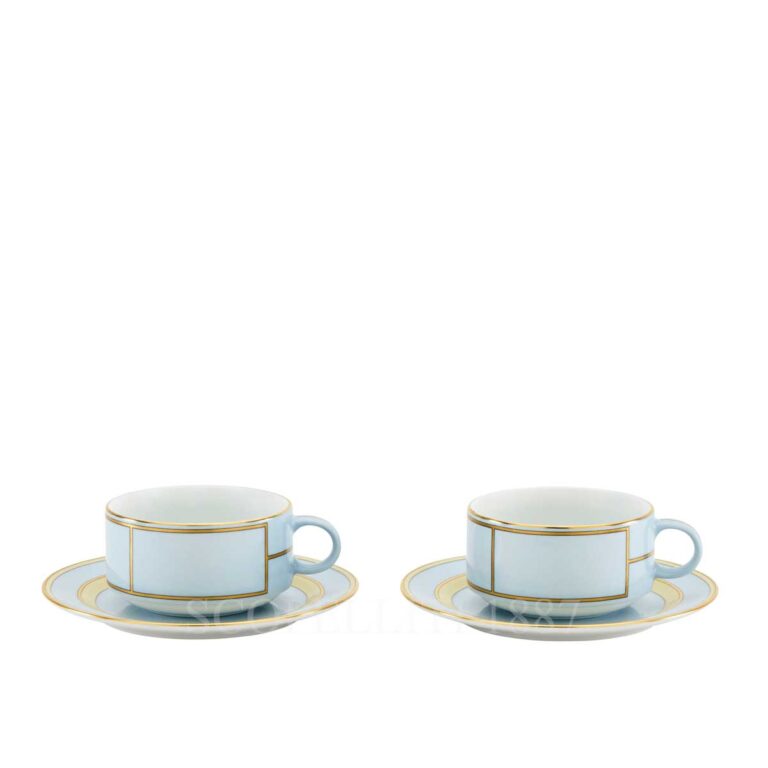 ginori 1735 tea set for two people diva light blue